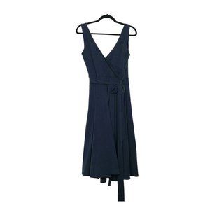 Soft Surroundings Navy Blue Wrap Dress
